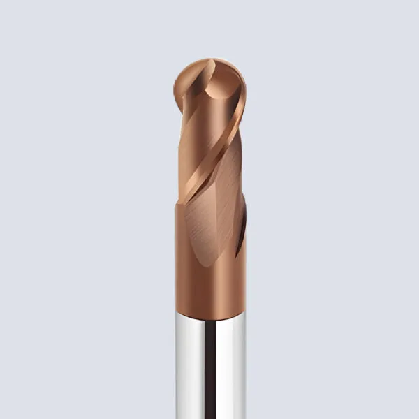 SDF-H Series Solid Tungsten Carbide High-speed high-hardness 2-flute ball nose end mill - ALTiSiN Coating - Image 6