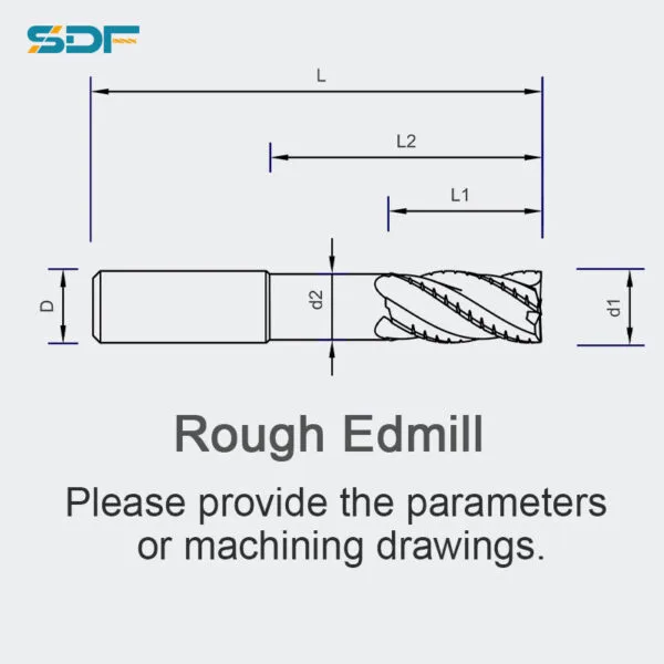 RoughEdmill Customized carbide CNC cutting tools for precision