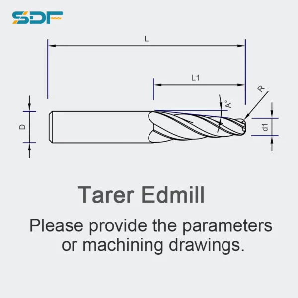 Tarer-Endmill Customized carbide CNC cutting tools for precision