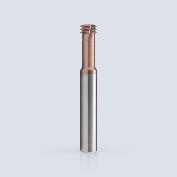 SDF-P Series Tungsten Carbide Triple Tooth 2D Metric Thread Milling Cutter with ALTiSiN Coating