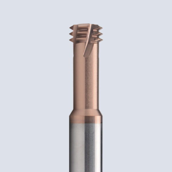 SDF-P Series Tungsten Carbide Triple Tooth 2D Metric Thread Milling Cutter with ALTiSiN Coating